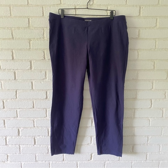 Eileen Fisher EETK Blue Stretch Crepe Slim Pants Women’s Size XL - Picture 1 of 8